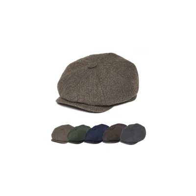 8 Panel High Quality Hat Custom Label Logo Adjustable Packable Unisex Newsboy Flat Cap