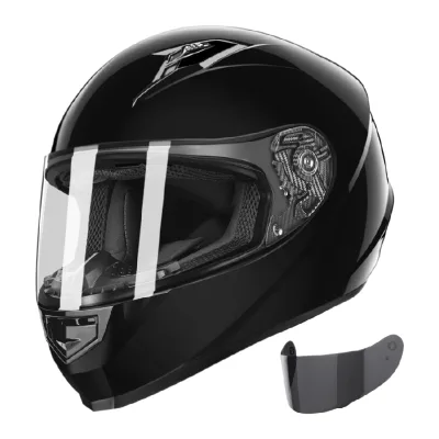 Men Women Full Face Motorcycle Helmet Dual Visor Anti Fog Film Included Adult Dirt Bike