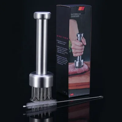 304 Stainless Steel Meat Tenderiser Kitchen Steak Tenderiser New Press-Style Beef Tenderiser