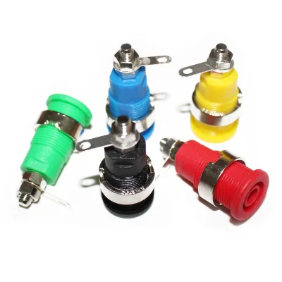 5 Colors Nickel Plated Brass 4mm PA Female Banana Socket Thread Lengthen Binding Post Terminals