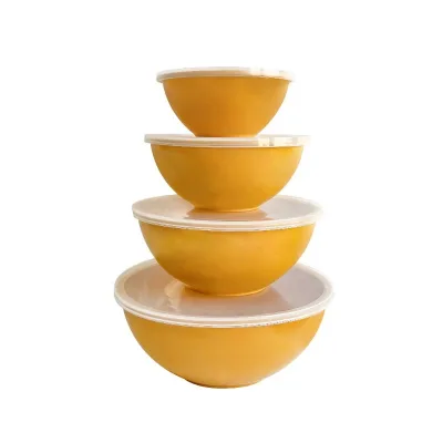Wholesale 4-Pack Food Storage Bowls with Lids, Stackable Prep & Salad Bowls