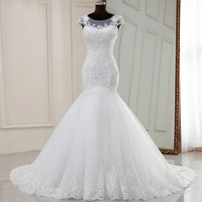 AL1280 2025 Luxury Beaded Mermaid Wedding Dress White Sleeveless French MERMAID DRESS From Suzhou Miami Wedding Dress