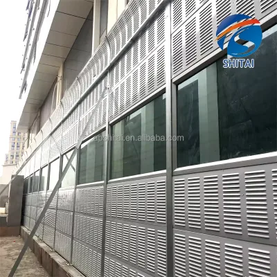 1960*500*80mm Noise Barrier Wall 27dB-45dB Noise Reduction Sound Proof Barrier 1-12m High Vertical Sound Barrier for Workshop
