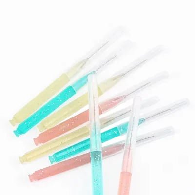 New Arrival Mini Brow Brush Flexible Eyebrow Tint Perm Styling Brush with Single Packing Cap 10pcs/bag