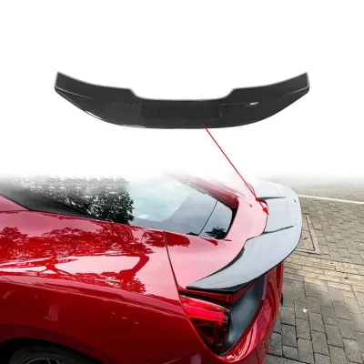 Glossy Black Dry Carbon Fiber Material Vors-Style Tuning Parts Ferrari 488 Rear Ducktail Spoiler Wing