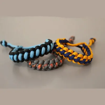 Handmade Woven Cotton Reflective Polyester Running Sports Armband for Cell Phone Paracord Armband Blanko Heren Diy Bracelet Rope