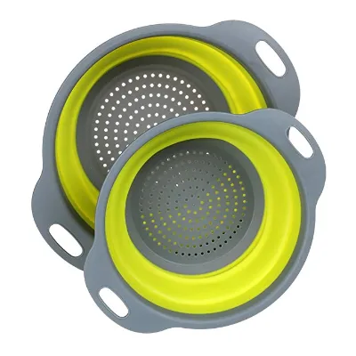 Good Service Supplier Silicone Mini Collapsible Colander Strainer Small Large