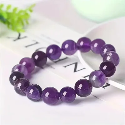 Wholesale Stone Gemstone Crystal Bead Bracelet Natural Energy Amethyst Jewelry Girls Bracelets