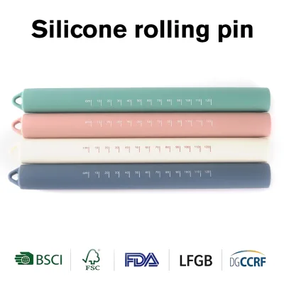 Silicone Rolling Pin Compact Small Smooth Hand Grip Space Saving Portable Durable Cookie Candy Dumpling Tortilla Pie