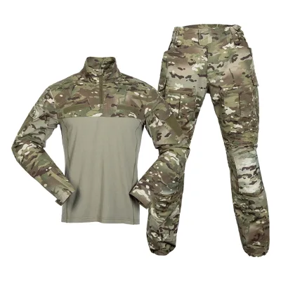 Waterproof Softshell Tactical Frog Suit Men Printed Camo Winter Hiking Jacket Uniform