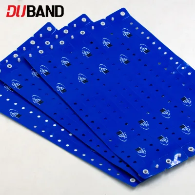 Custom 3-Layer Thick Vinyl Wristbands for Events with Durable Security Design Printing, Barcode Options Color Customization