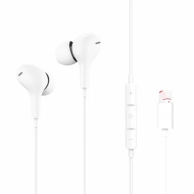 High Quality MFI Certified Magnet Wired In-Ear Headphones with Mic Stereo High Bass 10mm Dynamic Driver White Private Mold