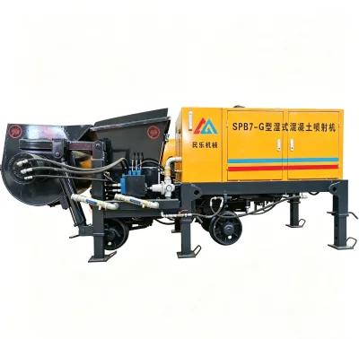 MINLE SPB Electric Wet Shotcrete Machine 8m³/h 30kW S-tube Pump Low Rebound for Tunnel Mine Subway Slope Support Construction