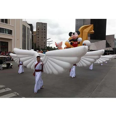 Customized Inflatable White Angel Wing Costume for Parade Stage Performance