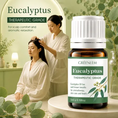 Natural Eucalyptus Essential Oil Therapeutic Grade for Diffuser Body Massage Skincare Relax Body Soothe Senses