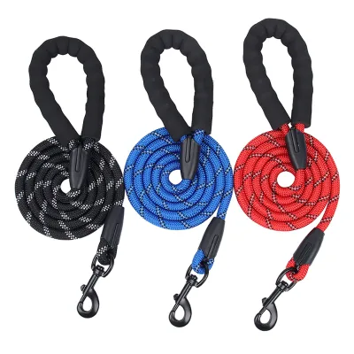 SY2025 High Quality Reflective Nylon Rope Pet Leash Soft Treatment Load Bearing With Garbage Bag Dispenser Sustainable for Dogs