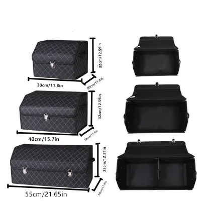 Factory Custom Multi-color Leather Car Organizer with Car Organizer, Foldable Car and Family Luggage Organizer Kit