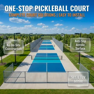 Prefabricated Pickleball Court Roll No On-Site Construction Required High-Friction Sand-Coated Surface for School