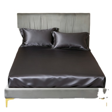 Wholesale New Collection Silk Bedsheet Set Customized Attractive Printed Pattern Flat Sheet Fitted Sheet for Four Season