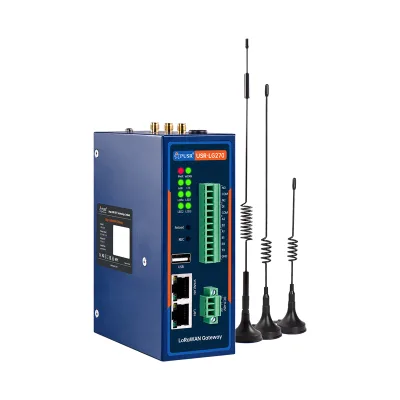 PUSR Industrial LoRaWAN Gateway SX1302 Built-in NS Edge Computing 4G WiFi6 Ethernet RS485 RS232 Modbus BACnet Gateway USR-LG270