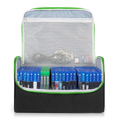 Custom Portable Gaming Disk Organizers Zippered Game Disc Storage Bag