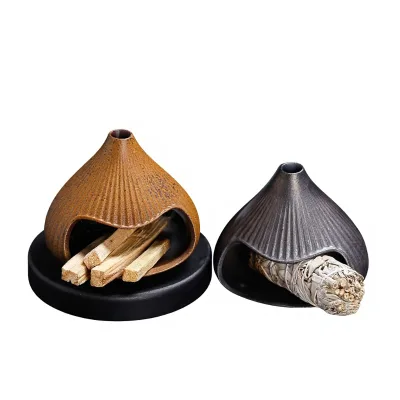 Fuji Mountain Small Fireplace Cedar Sage Aromatherapy Purifying Incense Furnace Religious Supplies Holy Wood Home Atmosphere