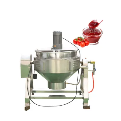 Dual-Layer Jam Jacketed Kettle Chili Paste Cooking Kettle Mixer Sugar Melting Boiler Machine Food Cooking Engine Bearing Gearbox