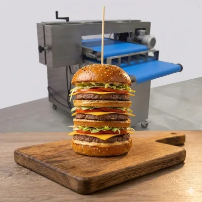Haidier Manufacture New Design Double-Layers Three-Layers Burger Slicer Hotdog Cutting Machine