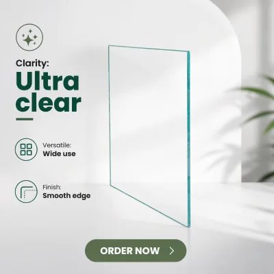 Professional Customized 1mm 2mm 3mm 4mm Ultra Thin Clear Sheet Glass for Picture Frame