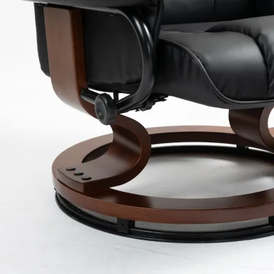 Contemporary European Style Recliner, Padded Swivel Chair for Office and Living Room
