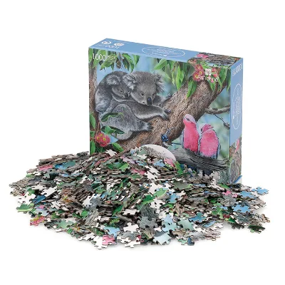 Customized Koala Bird Animal Pattern Jigsaw Puzzle with High-quality Clamshell Box Packaging