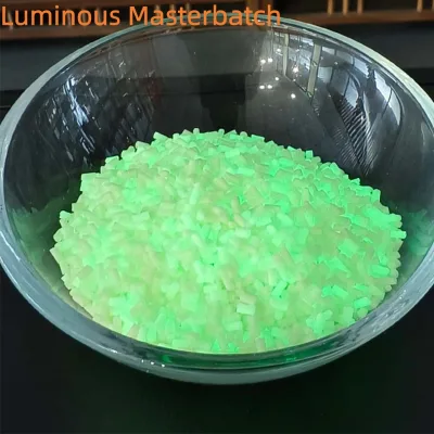 One-stop Custom 4% Addition Ratio Good Processing Performance Light Colored Granules Glow in the Dark Masterbatch for PET PE PC