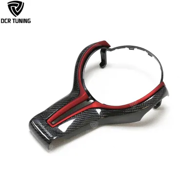 Carbon Fiber Steering Wheel Trim for BMW M4 M3 M2 F80 F82 F83 F87 M5 M6 X5M X6M Carbon Interior Cover Replacement Type