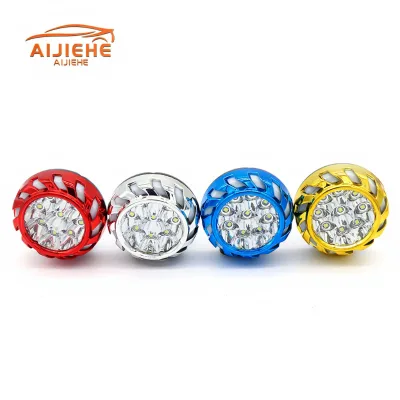 9LED Auxiliary Fog Light Driving Light Angle Eyes Flowing Car Lights for Off Road Vehicle Motorcycle