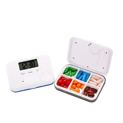 Digital Intelligent Electronic Timing Reminder Daily Portable Pill Case Vibration Mini Travelling Timing Pill Box