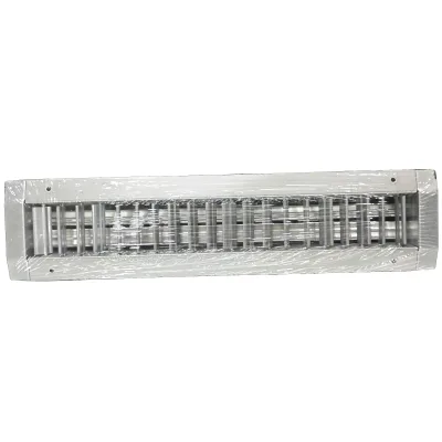 Double Deflection Grille 16*2 Inch for Spiral Duct Galvanized Steel Adjustable Vanes Vertical and Horizontal Fins