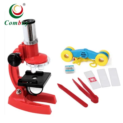 300X Feet Plastic Educational Toy Set Microscope for Kids EN71 Certified