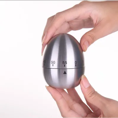 Hot Sale Stainless Steel Egg Shaped Kitchen Accessories Countdown Timer
