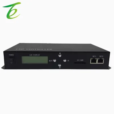 The H801TC can be connected online or offline, with a synchronous power supply, a main control SD card, programmable DMX512