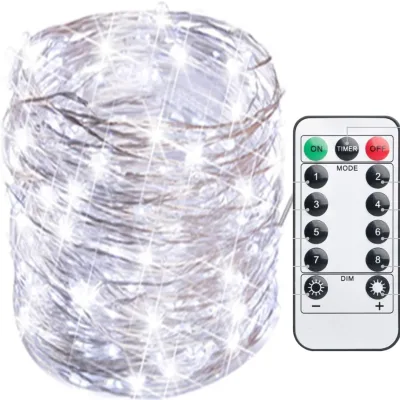 USB Powered LED Copper Wire Fairy String Lights Wireless Remote Control 8 Lighting Modes Timer Dimmer IP44 Waterproof Christmas