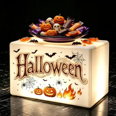 Custom-designed Light-Up Boxes, Indoor Light-Up Decorations Rechargeable Advertising Boxes Halloween Decorative Lights