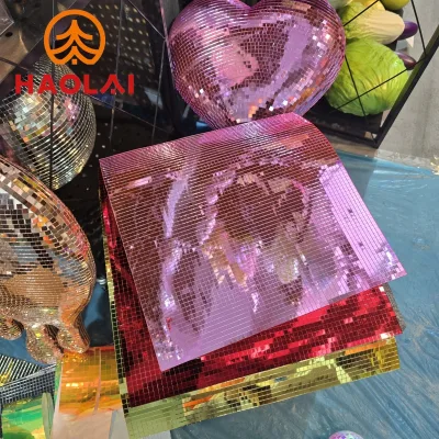 Customized Disco Lens Glass Ball Material Factory Foam Christmas Ball Decoration Sticker Size Various Colors and Sizes