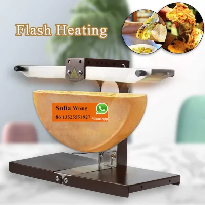 Auto Commercial Raclette Heater Cheesemelter Cheese Warmer Half Wheel Raclette Cheese Melter