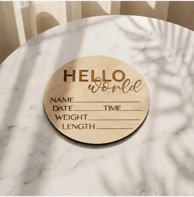 Newborn Milestone Gift Set- Milestone Markers -Hello World - Parent Decision Coin - Baby Gift