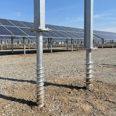 HH Adjustable Solar Panel Ground Mounting Screw Anchor Hot-Dip Galvanized Corrosion Resistant Steel Secure Installation