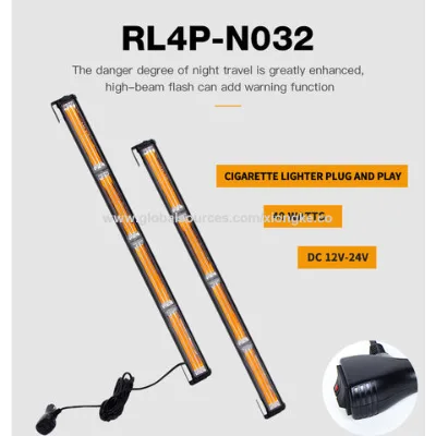 Multi-Color 4-Sections COB LED Strobe Warning Light Bar with Multiple Flash Modes for urgency Vehicles