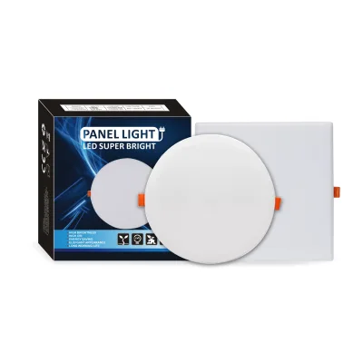 Square Panel Light Aluminum Frameless Ceiling Light Round Embedded Engineering Panel Light Professional High Quality
