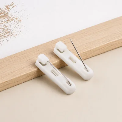 Plastic Safety Pins with Adhesive Back - Bulk Wholesale Self-Stick Brooch Pins for DIY Crafts, Clothing & Event Badges