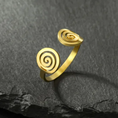 Hot Selling Stainless Steel Closed Circle Open Ring Adjustable Steel Couple Ring