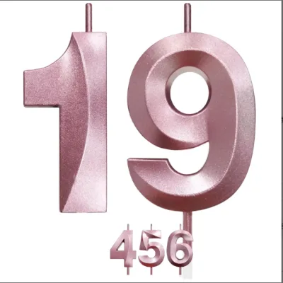 Number-shaped birthday cake candles set (0-9)